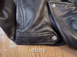 Vintage Leather King Motorcycle Leather Y2K BeltZipper Jacket Thinsulate Size 44
