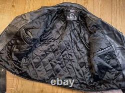 Vintage Leather King Motorcycle Leather Y2K BeltZipper Jacket Thinsulate Size 44