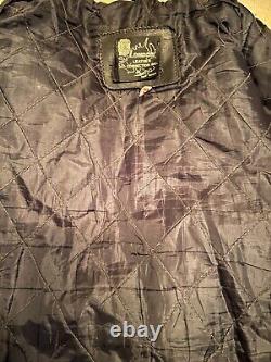 Vintage Leather Motorcycle Biker Jacket 1970s-80s, Custom Hand Painted