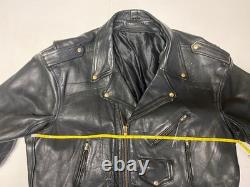 Vintage Leather Motorcycle Jacket Mens 3XL (60) Black Taylor USA Riding
