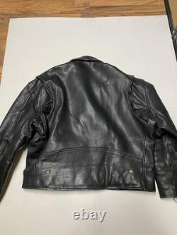 Vintage Leather Motorcycle Jacket Mens 3XL (60) Black Taylor USA Riding