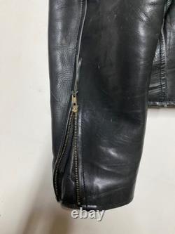 Vintage Leather Motorcycle Jacket Mens 3XL (60) Black Taylor USA Riding