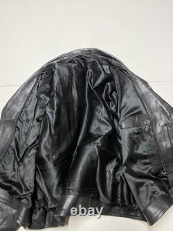 Vintage Leather Motorcycle Jacket Mens 3XL (60) Black Taylor USA Riding