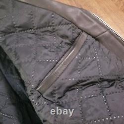 Vintage Leather Motorcycle Jacket Size 48 Harley Davidson Patches Barely Worn