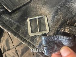 Vintage Leather Motorcycle Jacket by BRENT, Perfecto Style, Made in USA, Men's L