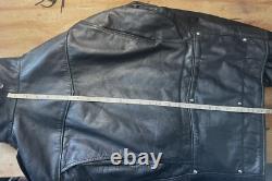 Vintage Leather Motorcycle Jacket by BRENT, Perfecto Style, Made in USA, Men's L