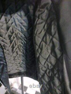 Vintage Leather Shop BLACK leather motorcycle jacket Mens 46 Long
