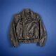 Vintage Lesco Black Leather Biker Jacket Size 42