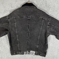 Vintage Levi's Silvertab Denim Jacket Black Very Rare Find! USA Made Size Large