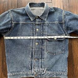 Vintage Levis 1940s Type 1 Denim Jacket Big E 40s Original Blue 506XX Selvedge 2