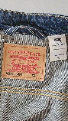 Vintage Levis Easy Rider Denim Jacket Cafe Racer Motorcycle Levi Strauss Mens XL