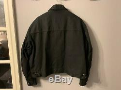 Vintage Lewis Leathers Aviakit Waxed Cotton Motorcycle Jacket Size 52 XL Uk Made