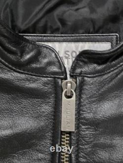 Vintage M. Julian Wilson Leather Cafe Racer Vented Motorcycle Jacket Black Sz L