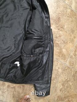 Vintage M. Julian Wilson Leather Cafe Racer Vented Motorcycle Jacket Black Sz L