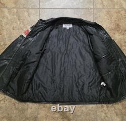 Vintage M. Julian Wilson Leather Cafe Racer Vented Motorcycle Jacket Black Sz L