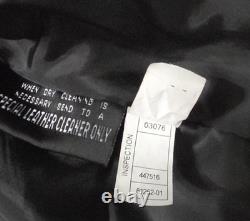 Vintage M. Julian Wilson Leather Cafe Racer Vented Motorcycle Jacket Black Sz L