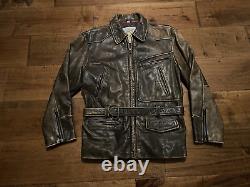 Vintage M. Julian Wilsons Cafe Moto Biker Brown Jacket Coat Men's Small