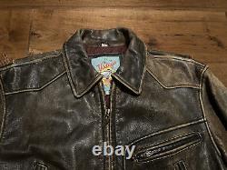 Vintage M. Julian Wilsons Cafe Moto Biker Brown Jacket Coat Men's Small