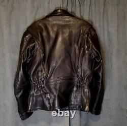Vintage Made in USA Fox Creek XXL Leather Motorcycle Jacket with Liner & Vents