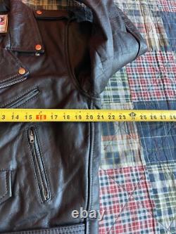 Vintage Maryland Leather Motorcycle Biker Jacket Black Men's Size 40 Great Cond