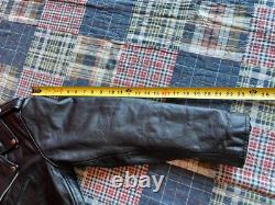 Vintage Maryland Leather Motorcycle Biker Jacket Black Men's Size 40 Great Cond