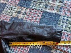 Vintage Maryland Leather Motorcycle Biker Jacket Black Men's Size 40 Great Cond