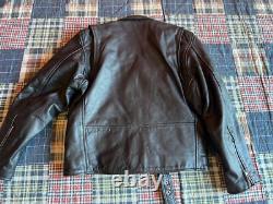 Vintage Maryland Leather Motorcycle Biker Jacket Black Men's Size 40 Great Cond