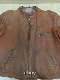 Vintage Mathias Jansha Leather Jacket Mens Medium Large 42 Cafe Racer Motorcycle
