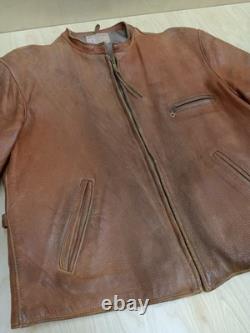 Vintage Mathias Jansha Leather Jacket Mens Medium Large 42 Cafe Racer Motorcycle