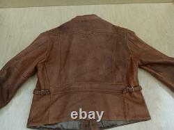 Vintage Mathias Jansha Leather Jacket Mens Medium Large 42 Cafe Racer Motorcycle