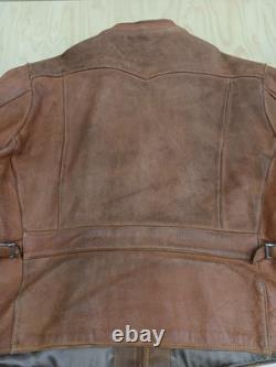 Vintage Mathias Jansha Leather Jacket Mens Medium Large 42 Cafe Racer Motorcycle