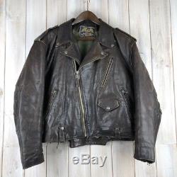 Vintage Men's Avirex Brown Biker Motorcycle Leather Jacket Perfecto M / L