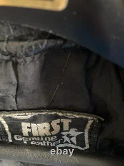 Vintage Men's Black, Leather Biker Jacket