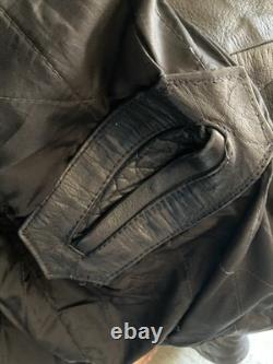 Vintage Men's Black, Leather Biker Jacket