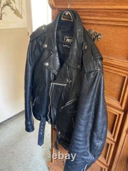 Vintage Men's Black, Leather Biker Jacket