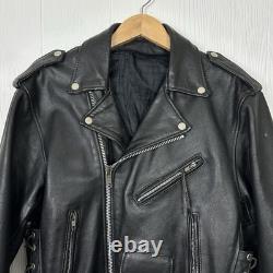 Vintage Men's Classic Motorcycle Leather Jacket Biker 40 Black Distressed Vintage Men's Classic Motorcycle Leather Jacket Biker 40 Black Distressed