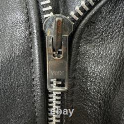 Vintage Men's Classic Motorcycle Leather Jacket Biker 40 Black Distressed Vintage Men's Classic Motorcycle Leather Jacket Biker 40 Black Distressed