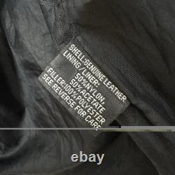 Vintage Men's Classic Motorcycle Leather Jacket Biker 40 Black Distressed