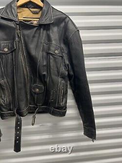 Vintage Men's Harley Davidson Metal Masterpieces Leather Jacket Size Medium