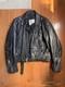 Vintage Men's Leather Motorcycle Jacket Black 46R Large