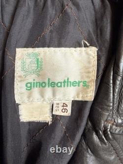 Vintage Men's Leather Motorcycle Jacket Black 46R Large Vintage Men's Leather Motorcycle Jacket Black 46R Large