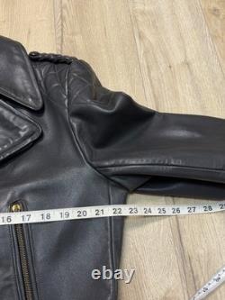 Vintage Mens 1960-70s German Leather Jacket Motorcycle Biker ZIPP Zipper Quilted