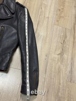 Vintage Mens 1960-70s German Leather Jacket Motorcycle Biker ZIPP Zipper Quilted