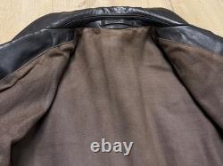 Vintage Mens 1960-70s German Leather Jacket Motorcycle Biker ZIPP Zipper Quilted