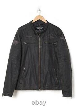 Vintage Mens HARLEY DAVIDSON Jacket Motorcycle Grey Size XL
