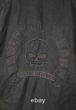 Vintage Mens HARLEY DAVIDSON Jacket Motorcycle Grey Size XL