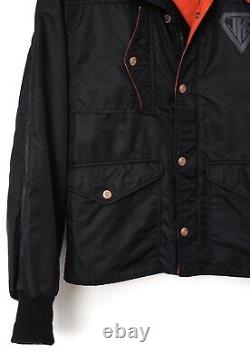 Vintage Mens JEAN PAUL GAULTIER Motorcycle Jacket Padded Bomber Black Size S