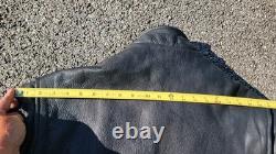 Vintage Mens Unik Ultra Black Leather Motorcycle Biker Liner & Jacket 46