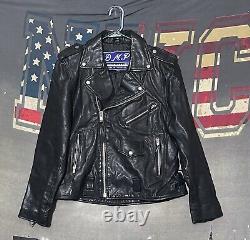 Vintage Motorcycle Biker Leather Jacket Size XL
