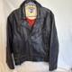 Vintage Motorcycle Black Leather Jacket UNIQUE! Distressed Perfecto-Style Biker